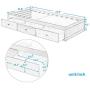 Wood Platform Bed with 3 Drawers - Twin Storage Bed Wood Slat Support, No Boxes Spring Needed Wood Platform Bed with 3 Drawers - Twin Storage Bed Wood Slat Support, No Boxes Spring Needed