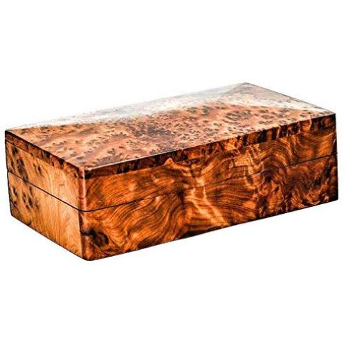 Bazaardi Hand Carved Wooden Boxes Keepsake Boxes Storage Jewelry Decorative Art Organizer (Large Wood Box,Antique)