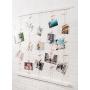 DII Home Traditions Floating Photo Display DIY Photo Collage Set with Twine Clothesline, Natural Wood Wall Mounts, and 30 Wooden Clothespin Clips for Hanging Photos, Prints, and Art - Rustic White DII Home Traditions Floating Photo Display DIY Photo Collage Set with Twine Clothesline, Natural Wood Wall Mounts, and 30 Wooden Clothespin Clips for Hanging Photos, Prints, and Art - Rustic White