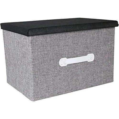 Natural Jute Jumbo Storage Boxes - Closet Bedroom Archival Organization - Grey Natural Jute Jumbo Storage Boxes - Closet Bedroom Archival Organization - Grey