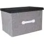 Natural Jute Jumbo Storage Boxes - Closet Bedroom Archival Organization - Grey Natural Jute Jumbo Storage Boxes - Closet Bedroom Archival Organization - Grey