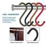 S Hooks, 4 Pack S Shaped Hooks Stainless Steel Solid Bold Handmade Weaved Hangers Hanging Hooks for Kitchen, Closet, Bathroom, Garden, Office, Outdoor (Small 2.4'', B) S Hooks, 4 Pack S Shaped Hooks Stainless Steel Solid Bold Handmade Weaved Hangers Hanging Hooks for Kitchen, Closet, Bathroom, Garden, Office, Outdoor (Small 2.4'', B)