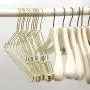 KOOBAY 30Pack 16.5" Adult Size Fashion Golden Shiny Metal Wire Hangers Apparel Display Clothes Coat Hangers KOOBAY 30Pack 16.5" Adult Size Fashion Golden Shiny Metal Wire Hangers Apparel Display Clothes Coat Hangers