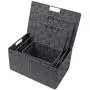 Sorbus Boxes Bin Container Tote Cube Set Stackable Storage Basket Woven Strap Shelf Organizer Built-in Carry Handles (Gray),