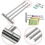 Sumnacon Wall Mounted Swing Towel Bar - Silver Stainless Steel Bath Towel Rod Arm, Bathroom/Kitchen Swivel Towel Rack Hanger Holder Organizer, Folding Space Saver Towel Rail (3 Bar)