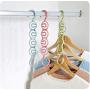 10pcs 3D Space Saving Hanger Magic Clothes Hanger with Hook Closet Organizer Home Tools Multi-Purpose Thick Drying Storage Racks Random Color