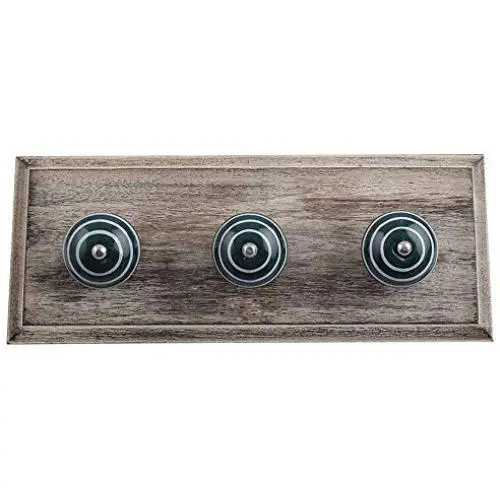 Indianshelf Handmade 2 Artistic Vintage Green Wooden Strip Wall Hooks Hangers/Clothes Hooks Wall Mount Indianshelf Handmade 2 Artistic Vintage Green Wooden Strip Wall Hooks Hangers/Clothes Hooks Wall Mount