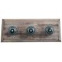 Indianshelf Handmade 2 Artistic Vintage Green Wooden Strip Wall Hooks Hangers/Clothes Hooks Wall Mount