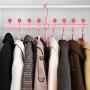 HJYPYJ Magic Hanger,8 in 1 Magical Hangers,PP Non-Slip with Clip Hanger,Space-Saving Organizer Hangers, Rotate/White / 62x18cm