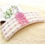 10pcs Random Color Pink Purple Fabric Padded Clothes Hanger for Shirt Dress, Lovely Princess Flower Bow-tie Wedding Dress Hanger Rack