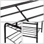 Metal Garment Rack Heavy Duty Indoor Bedroom Clothes Coat Stand Shoes Rack with Top Rod and Lower Storage Shelf Clothes Rack with 1-Tier Shelves Black (Renewed)