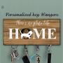 Personalized key holder and Dog Leash hanger for wall, Dog lovers Key Hanger, Housewarming Gift, Dog lovers Gift, Wall Key Rack,Housewarming Gift, Dog Leash Hook, HOME Pet Decor, Personalized Sign