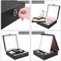 ProCase Jewelry Boxes Organizer for Women Girls, Two Layers Large Jewelry Display Storage Holder Case with Mirror Lock for Necklace Earrings Bracelets Rings Watches -Black