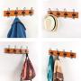 Tibres - Coat Hook Rack Wall and Door Mount for Clothes Jackets Hats Backpacks and Towels - Farmhouse Rustic Wall Hanger for Use in Entryway Bathroom and Bedroom - 4 Wire Black Hooks - Matt Lacquer Tibres - Coat Hook Rack Wall and Door Mount for Clothes Jackets Hats Backpacks and Towels - Farmhouse Rustic Wall Hanger for Use in Entryway Bathroom and Bedroom - 4 Wire Black Hooks - Matt Lacquer