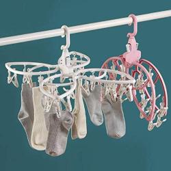 Fine Drying Rack with 24 Clips, Folding Stainless Steel Clothes Drying Rack, Sock Drying Hanger, Baby Hangers