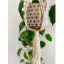 Macrame Plant Hanger / Hanging Plant Holder / Double Twist / Plant Lover Gift / Housewarming Gift / Natural White / Dorm Decor