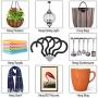 Cup Hook Ceiling Hooks, 2.9 Inches, FineGood Vinyl Coated Screw-in Hanger for Indoor and Outdoor Use - 12 Pack Black and 8 Pack Mix