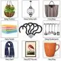 Cup Hook Ceiling Hooks, 2.9 Inches, FineGood Vinyl Coated Screw-in Hanger for Indoor and Outdoor Use - 12 Pack Black and 8 Pack Mix
