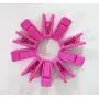 Plastic Slim-line Finger Clip Clothes Hanger Clips (60pcs, Pink)