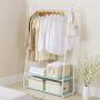 GBYYMX Coat Rack Creative Hanger Coat Rack Floor Rack Bedroom Set Rack Simple Modern Double-Layer Vertical Hanger Racks Color Matching Clothes Stand