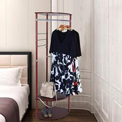 Multifunctional Coat Rack,Sunsee Semi-Circular Large Elbow Floor Indoor Clothes Rack Fashion Creative Hanger Double-Layer Storage Universal Pulley