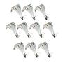 Chris.W Wide Picture Molding Hooks Picture Rail Hooks Hangers, Pack of 10, Heavy Duty S-Hook, Nickel Plated (Large)