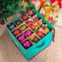 Joiedomi Christmas Ornament Storage Boxes with Adjustable Dividers, Hold Up to 64 Ornaments Balls (13” x 13” x 13.5”)