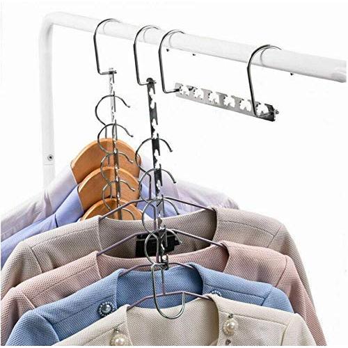 5pcs Plastic Multilayer Windproof Clothes Hanger Organizer Fixed Holder Storage Racks Buckle Hanger Anti-Slip Home Decoration