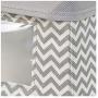 mDesign Soft Stackable Fabric Closet Storage Organizer Holder Boxes - Clear Window, Attached Lid, for Child/Kids Room, Nursery - Chevron Zig-Zag Print - Small, 4 Pack - Taupe/Natural