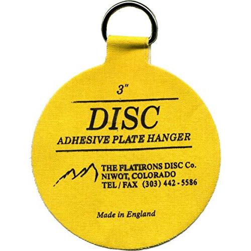 Flatirons Disc - Invisible English Disc - Adhesive Plate Hanger, 3 inch (Pack of 12) Flatirons Disc - Invisible English Disc - Adhesive Plate Hanger, 3 inch (Pack of 12)