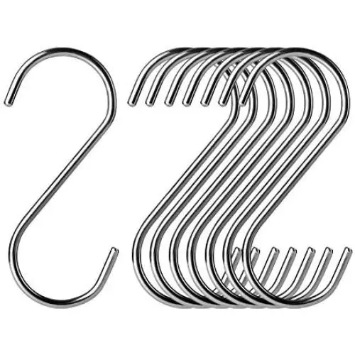 20 Pack S Hooks Heavy Duty 304 Stainless Steel for haning Plants Large (11 cm /4.3 inch-20 Pack) 20 Pack S Hooks Heavy Duty 304 Stainless Steel for haning Plants Large (11 cm /4.3 inch-20 Pack)