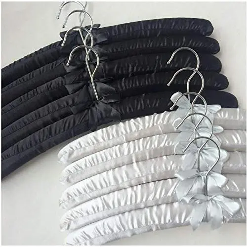 10pcs Random Color Padded Sponge Hanger Beautiful Satin Hanger Men Clothes Hangers Trousers Clips Anti-Slip Hanger for Home Hotel Use 42cm 10pcs Random Color Padded Sponge Hanger Beautiful Satin Hanger Men Clothes Hangers Trousers Clips Anti-Slip Hanger for Home Hotel Use 42cm
