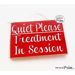 Quiet Please Massage In Session 8x6 (Choose Color) Custom Rustic Shabby Chic Wood Sign Welcome Business Spa Office Wall Door Hanger Custom