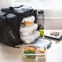 Prep Naturals Glass Meal Prep Containers 3 Compartment - Bento Boxes Containers Glass Food Storage Containers with Lids - Food Containers Food Prep Containers Glass Storage Containers with Lids 3 Pack