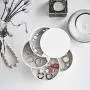 Maxbei Jewelry Organizer Case 360 Degree Round Rotating Jewelry Storage Boxes Necklace Bracelet Ring Earring Display Tray Holder (White)