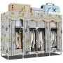 WN - Cloth Wardrobe Assembly Cloth Wardrobe Storage Clothes Hanger Coat Rack Large Folding Storage Cabinet (Color : C)