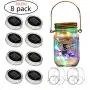 Bethlehem Lighting Updated Solar Mason lid Light, 8 Pack 30Led Waterproof Fairy Firefly, Including 8 Hangers and 6 pcs PVC (excluding jar), Best for Courtyard Garden,Wedding(Multi Color) Bethlehem Lighting Updated Solar Mason lid Light, 8 Pack 30Led Waterproof Fairy Firefly, Including 8 Hangers and 6 pcs PVC (excluding jar), Best for Courtyard Garden,Wedding(Multi Color)