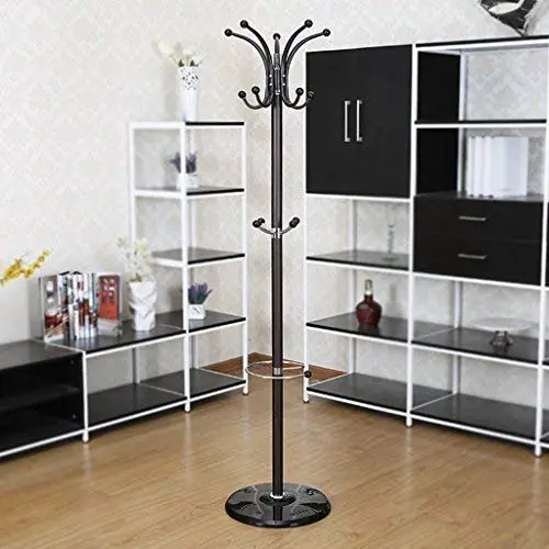 COAT RACK Home Hanger European Clothes Rack Multi-Functional Iron (Color : Black) COAT RACK Home Hanger European Clothes Rack Multi-Functional Iron (Color : Black)