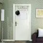 VIASA_ 2Pc Door Hook Bath Towel Hooks Over The Door Decorative 7 Hook Rack Clothes Coat Belt Hanger Wall Mount Storage Shelf