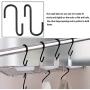 40 Pack Heavy Duty S Hooks, S Shaped Hooks for Hanging Clothes, Metal Steel Hanging Hangers Hooks for Kitchen Bathroom Bedroom Office (Black, S)