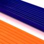 HANGERWORLD 40 Blue Orange 16inch Plastic All Purpose Coat Clothes Garment Pant Skirt Bar Hangers Loop Hooks