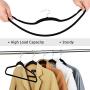 Yaheetech Velvet Suit Hangers 100 Pack, Non Slip Ultra Thin Space Saving 360 Degree Swivel Black Clothes Hanger Hook