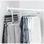5 in 1 Pant Rack Shelves Stainless Steel Clothes Hangers Multi-Functional Wardrobe Magic Hanger 5pcs Random Color 5 in 1 Pant Rack Shelves Stainless Steel Clothes Hangers Multi-Functional Wardrobe Magic Hanger 5pcs Random Color