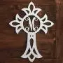Monogram Cross Door Hanger - Easter Door Hanger - Wood Cross Monogram - Religious Monogram Hanger - Religious Door Decor - Cross Door Decor