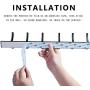 Aviation aluminum hook strong glue no nails without traces bathroom hook bathroom wall and back door hangers (6 hooks, Black)