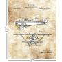 Original Flying Machines Drawings - Plane Hanger Wall Decor - Airport Office Artwork - Set of 4 8 x 10 Unframed Patent Prints - Gift for Pilots, Flight Attendants