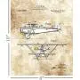 Original Flying Machines Drawings - Plane Hanger Wall Decor - Airport Office Artwork - Set of 4 8 x 10 Unframed Patent Prints - Gift for Pilots, Flight Attendants