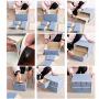 CUUYQ Foldable Storage Bins, Underwear Fabric Storage Boxes Cubes Stackable Fabric Storage Basket Cloth Storage Box,Gray