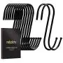 Remzly 30 Pack S Hooks for Hanging 3.5 Inch | Heavy Duty Carbon Steel Hangers for Kitchen Utensils, Plants, Pot, Pan, Cups, Towels – Black Remzly 30 Pack S Hooks for Hanging 3.5 Inch | Heavy Duty Carbon Steel Hangers for Kitchen Utensils, Plants, Pot, Pan, Cups, Towels – Black