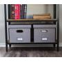 Internets Best Collapsible File Storage Organizer | Decorative Linen Filing & Storage Office Boxes | Letter/Legal | Charcoal | 1 Pack